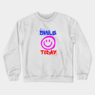 Smile Today with a Smiley Face Crewneck Sweatshirt
